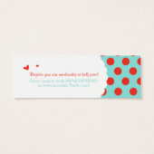 Love is in the Air Coupon Skinny Business Cards (Back)