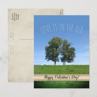 Love is in the Air (customizable) Holiday Postcard