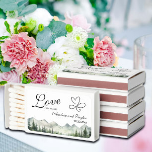 Love is in the Air Elegant Wedding favor Matchboxes
