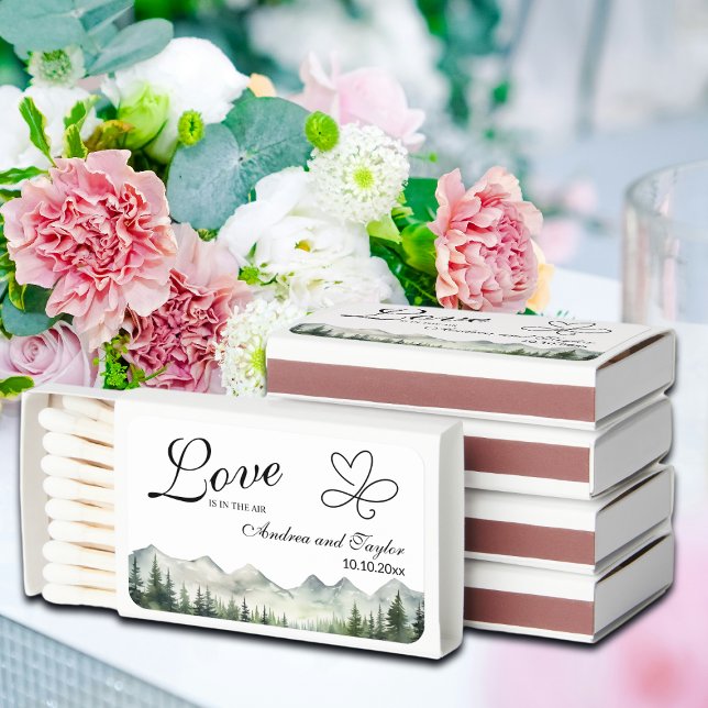 Love is in the Air Elegant Wedding favor Matchboxes (Creator Uploaded)