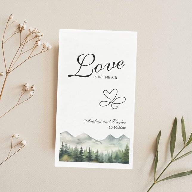 Love is in the Air Elegant Wedding Paper Guest Towels (Creator Uploaded)