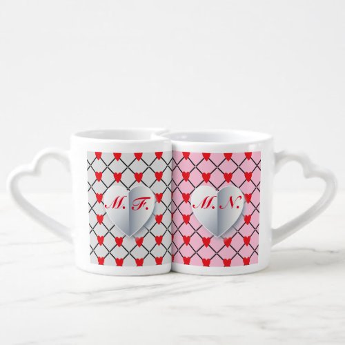 Love is in the Air Enamored Couple Anniversary  Coffee Mug Set