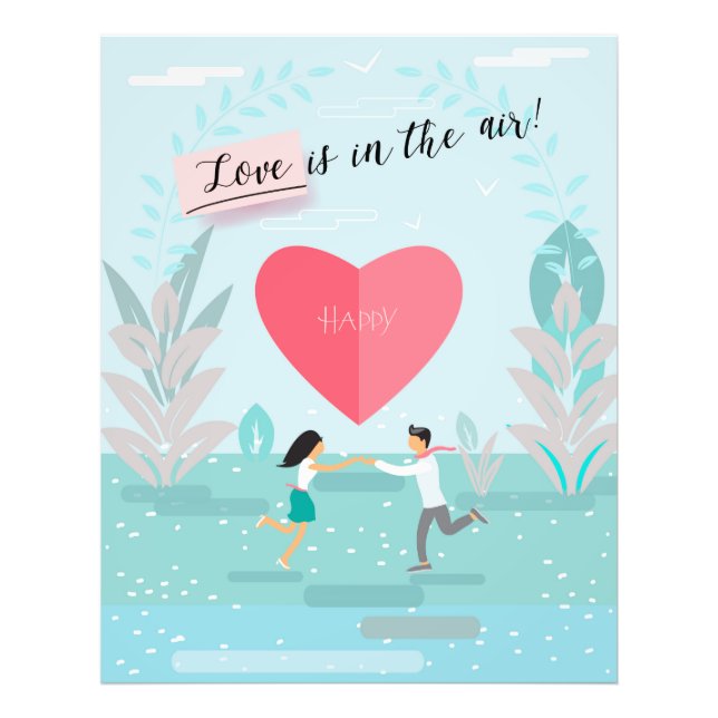 "Love is in the Air!" Enamored Couple Modern Photo Print (Front)