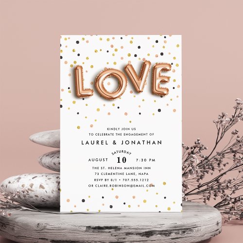 Love is in the Air  Engagement Party Invitation