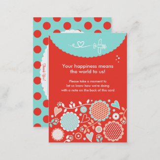 Love is in the Air Feedback Chubby Business Cards