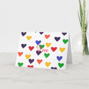 Love is in the air for you, rainbow hearts cards