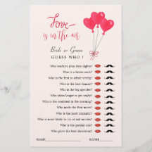 Love is in the Air Guess Who Shower game