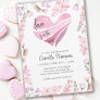 Love is in the Air Heart and Flowers Bridal Shower Invitation