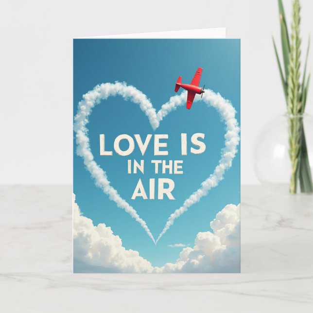 Love Is In The Air Heart Card (Front)