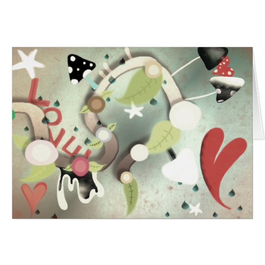 Love is in the air heart card