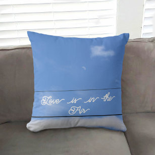 Love is in the Air Heart-shaped Cloud Throw Pillow