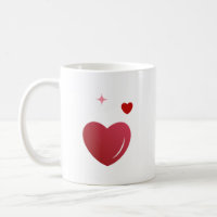 Love is in the Air Heart (White) Coffee Mug
