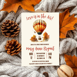 Love is in the Air, Hot Air Balloon Bridal Shower Invitation