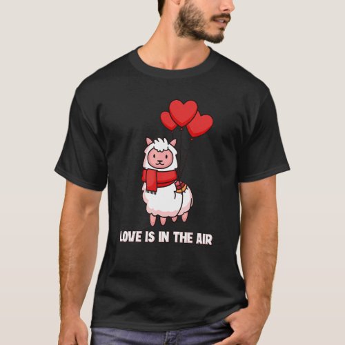 Love Is In The Air Llama Vicuna Guanaco Breeder Al T_Shirt