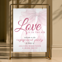 Love Is In The Air Mauve Engagement Party Welcome