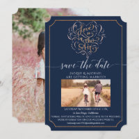 Love is in the Air Navy Script Typography Heart