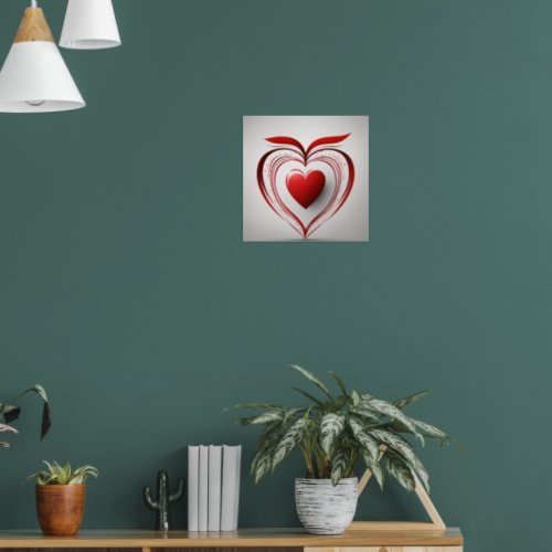 Love is in the airnow in crimson on your wall poster