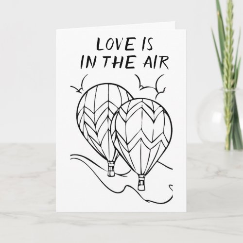LOVE IS IN THE AIR ON OUR ANNIVERSARY CARD