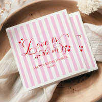Love Is In The Air Pink Red Hearts Bridal Shower