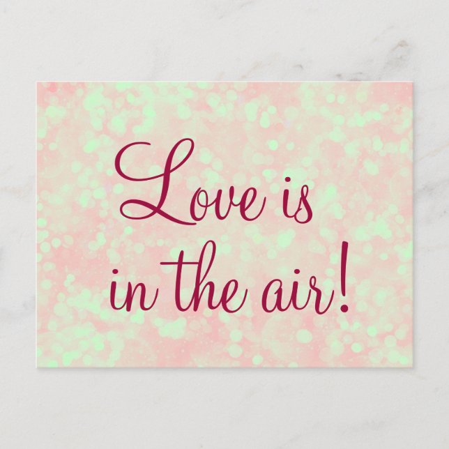 Love is in the Air Quote Postcard (Front)