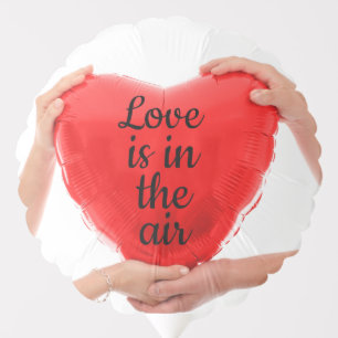 Love is in the Air Red Heart Balloon