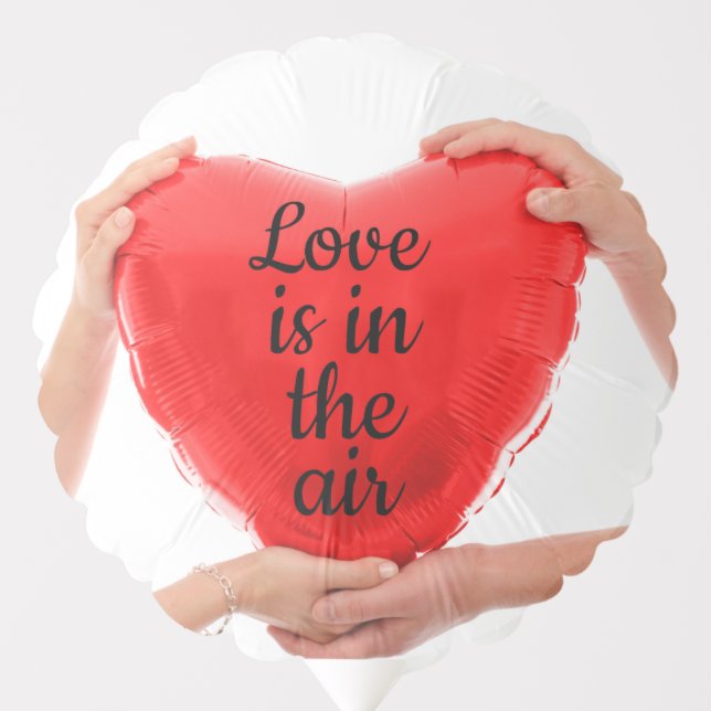 Love is in the Air Red Heart Balloon (Front)