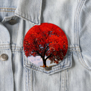 Love is in the air...Red Tree Button