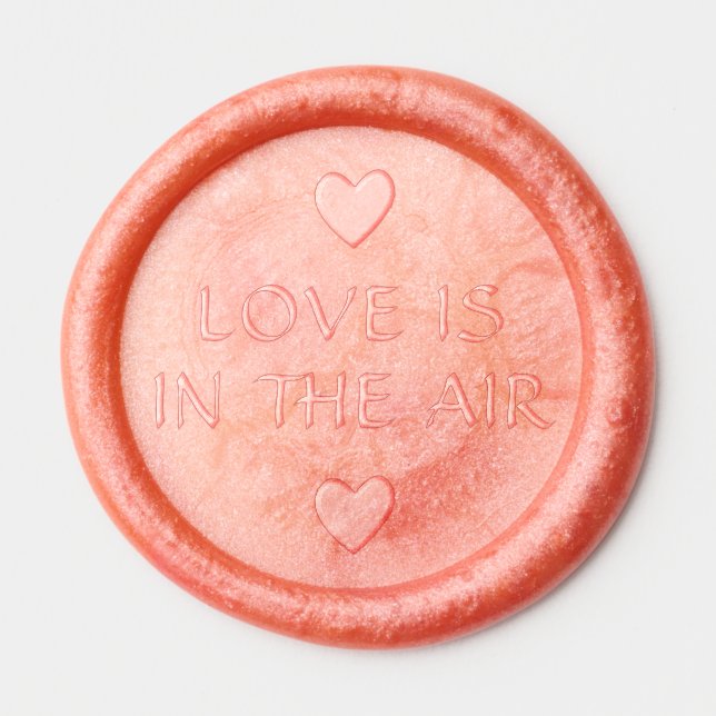 Love Is in the Air Romantic Fairytale Wedding Wax Seal Sticker (Front)