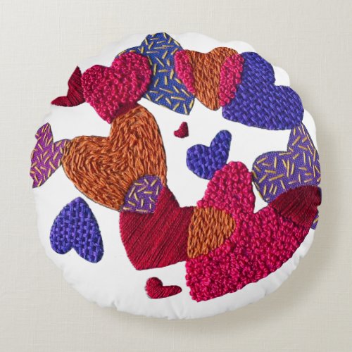 Love is in the air round pillow