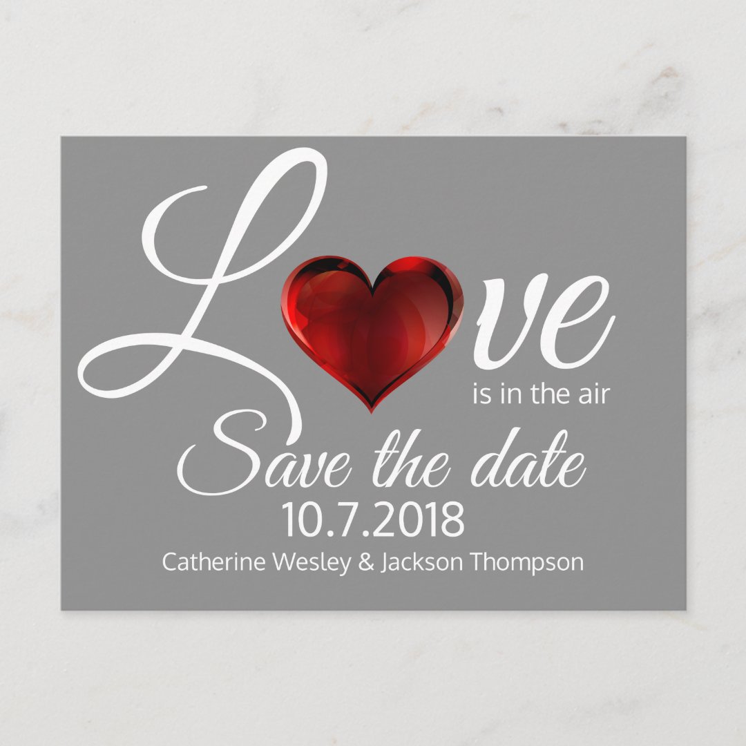 Love is in the Air Save the Date Post Card Zazzle