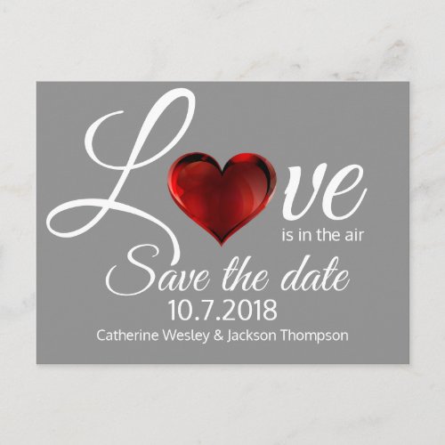 Love is in the Air Save the Date Post Card