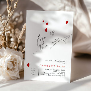 Love is in the Air Simple Modern Bridal Shower Invitation