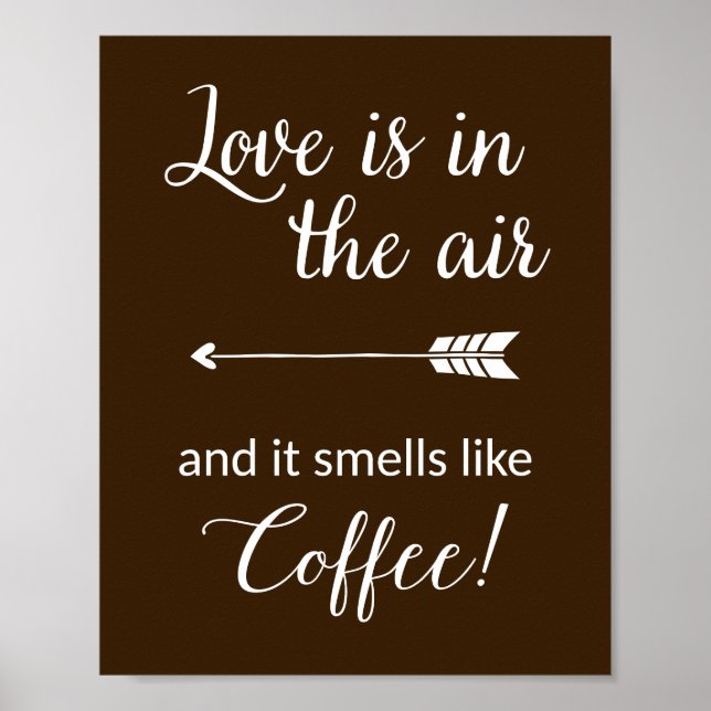 Love Is In The Air Smells Like Coffee Print (Front)