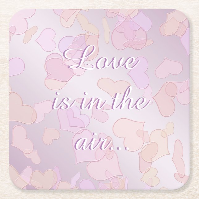 love is in the air   square paper coaster (Front)