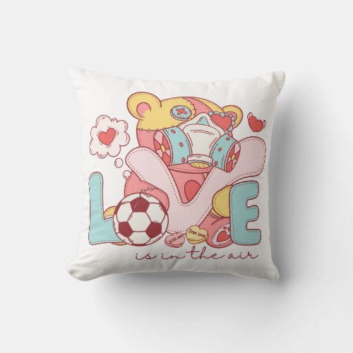 Love is in the air throw pillow