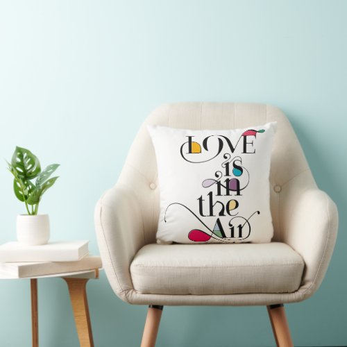 Love is in the Air Throw Pillow