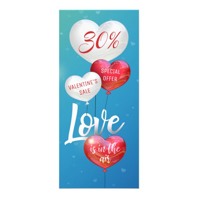Love Is In The Air Valentine Balloon Discount Card (Front)