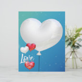 Love Is In The Air Valentine Balloons - Letterhead (Standing Front)
