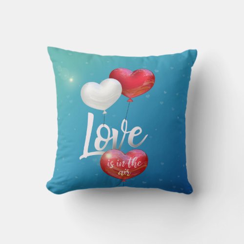 Love Is In The Air Valentine Balloons _ Pillow