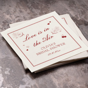 Love is in the Air Valentine Bridal Shower Napkins