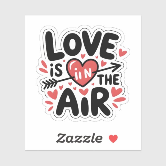 Love Is In The Air Valentine Day Sticker (Sheet)