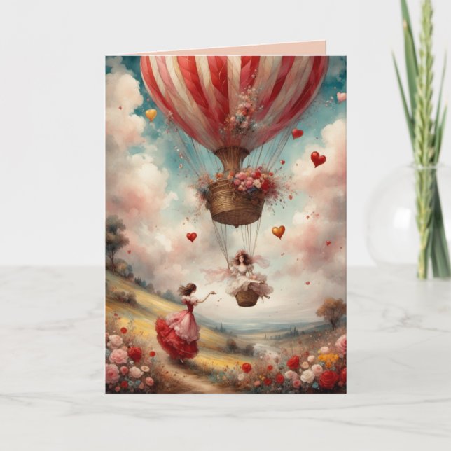 Love is in the Air Valentine Greeting Card (Front)