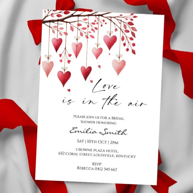  Love is in the air valentine's bridal shower   Invitation (Creator Uploaded)