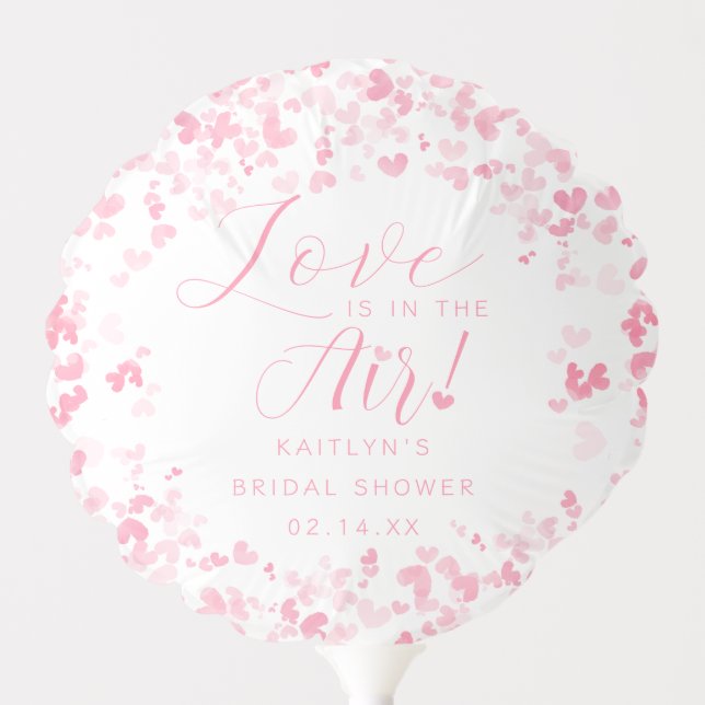 Love Is In The Air Valentine's Day Bridal Shower Balloon (Front)
