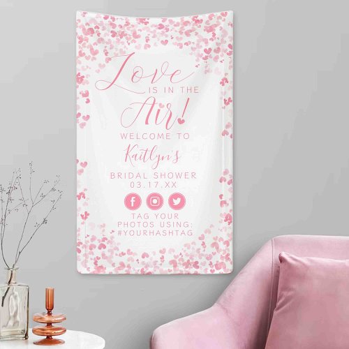Love Is In The Air Valentines Day Bridal Shower Banner