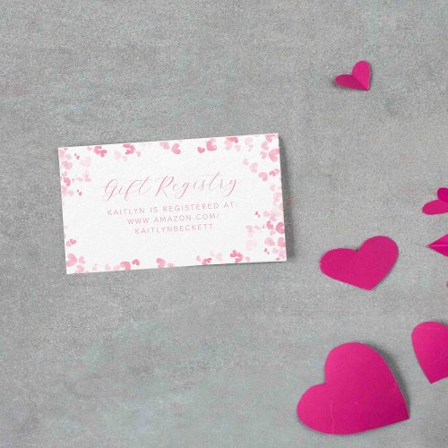 Love Is In The Air Valentines Day Bridal Shower Enclosure Card