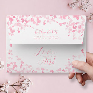 Love Is In The Air Valentine's Day Bridal Shower Envelope