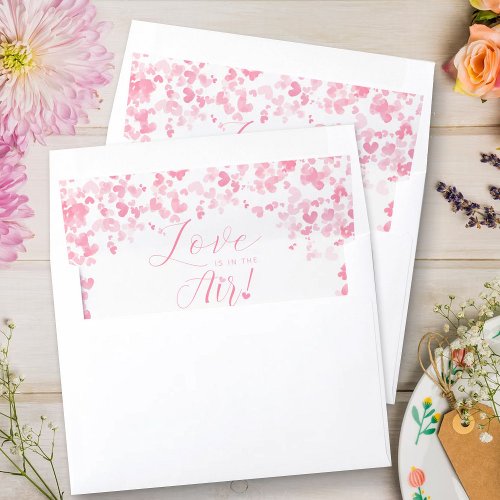 Love Is In The Air Valentines Day Bridal Shower Envelope Liner