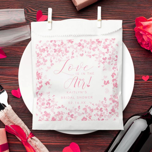 Love Is In The Air Valentine's Day Bridal Shower Favor Bag (Creator Uploaded)