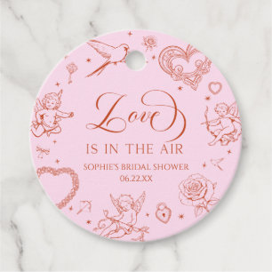 Love Is In The Air Valentine's Day Bridal Shower Favor Tags